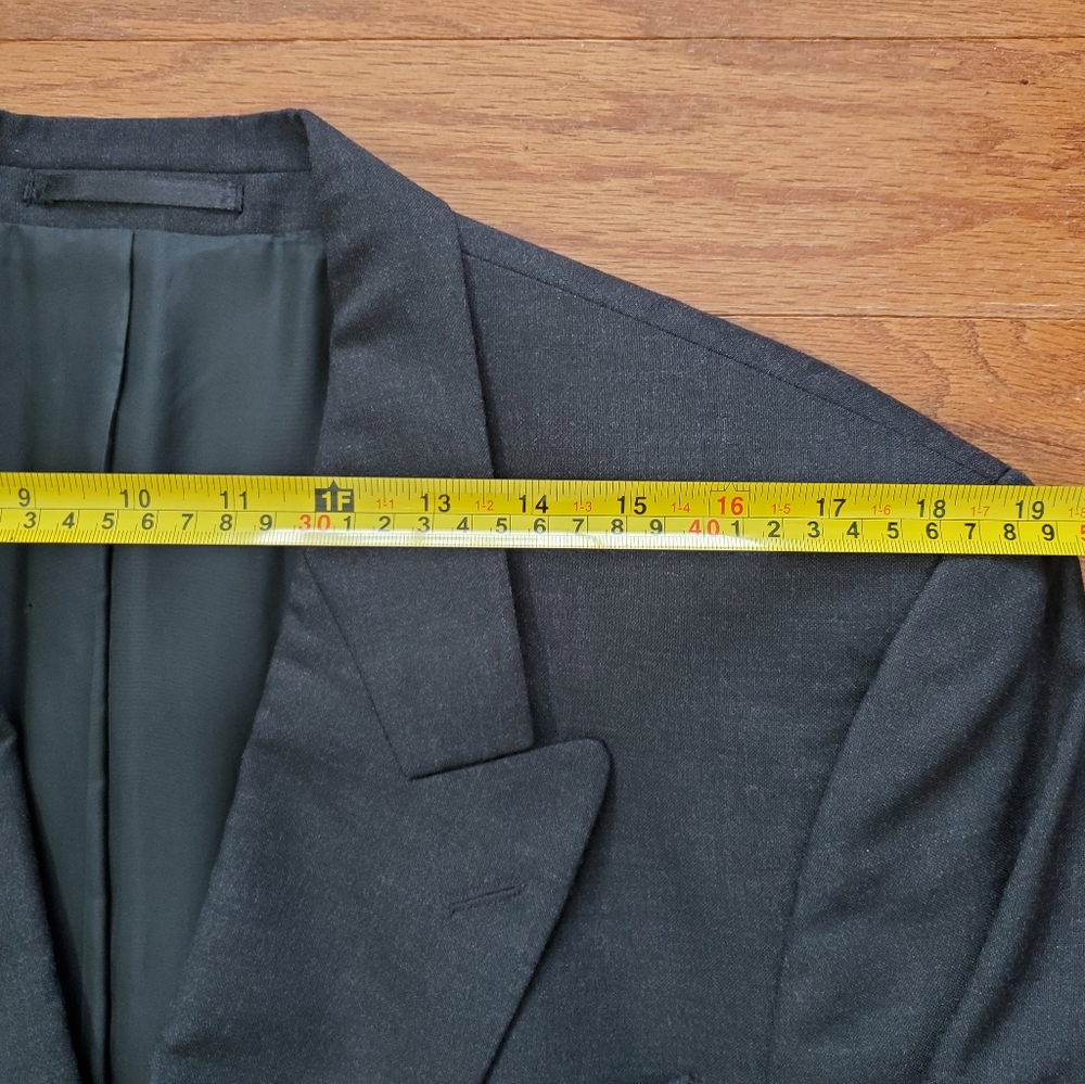 (Men) Rian Rucci - Sz 38 Dark Gray Wool Suit - Picture 9 of 16